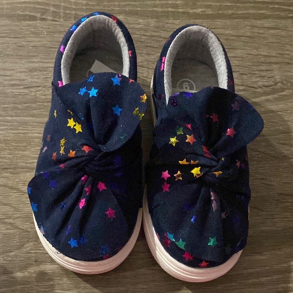 Cat & Jack Navy Blue w/ MultColor Stars Shoes